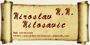 Miroslav Milosavić vizit kartica